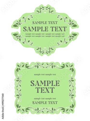 アンティーク風な植物の装飾用フレーム