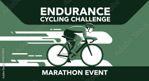 Endurance Cycling Challenge Marathon Event Graphic Design