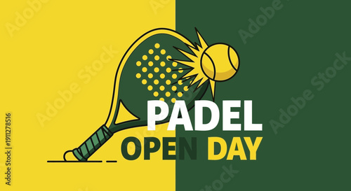 Energetic Padel Open Day Sports Event Promotion Graphic Design