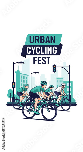Energetic Urban Cycling Fest Illustrates Active City Lifestyle And Community Event