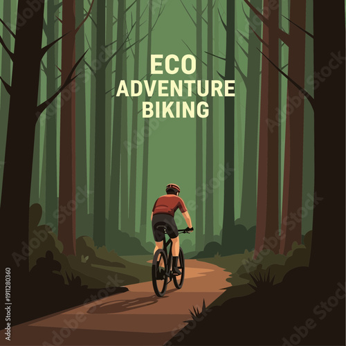 Explore Nature By Mountain Bike Through Verdant Forest Trails