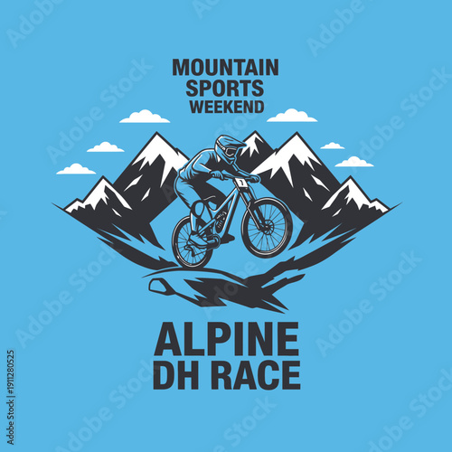Extreme Mountain Biking Downhill Race Adventure Weekend Alpine