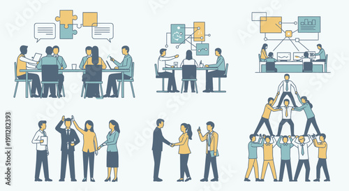 Team Collaboration and Group Problem Solving in Office Setting