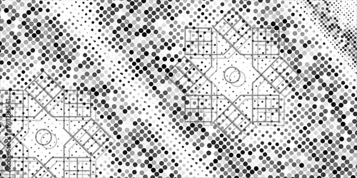 Background with monochrome dotted texture. Polka dot pattern template. vector ilustration eps 10