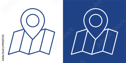 Geocaching Blue And White Icon Style Collection