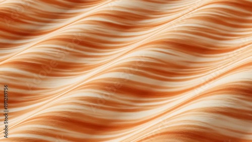 Wallpaper Mural Abstract Rippling Surface With Orange and White Stripes, Gentle Wave Motion, Subtle Texture Torontodigital.ca