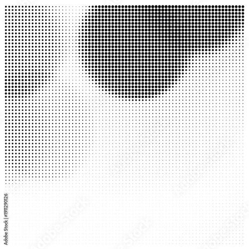 Halftone circle frame dotted background 
