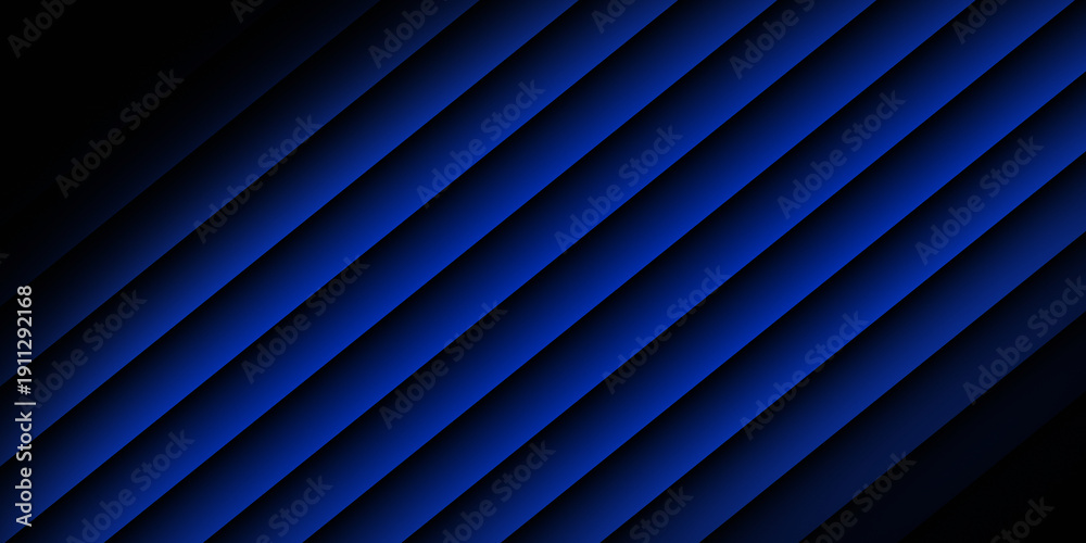 Obraz premium Diagonal Blue Stripes Abstract Background with Gradient Lighting