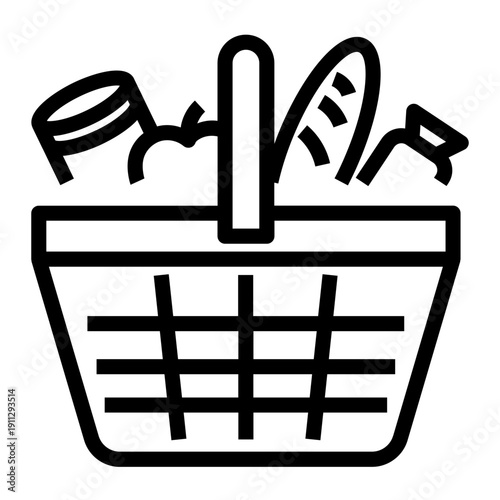 Food Aid Program Line icon