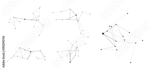 Abstract network of interconnected dots and lines, representing communication and data transfer