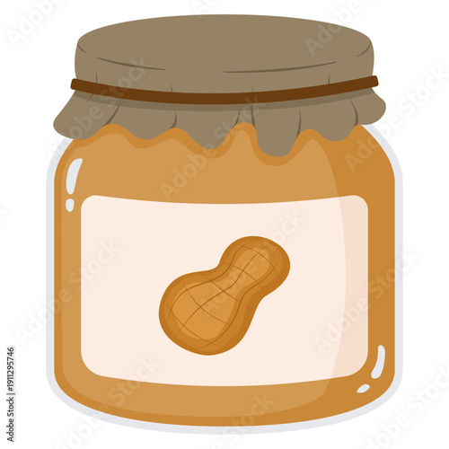 peanut butter in glass jar