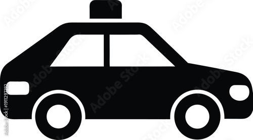 Taxi Vehicle Icon Design For Transportation Services