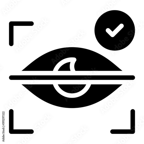 eye scanner glyph icon