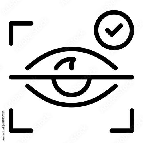 eye scanner line icon