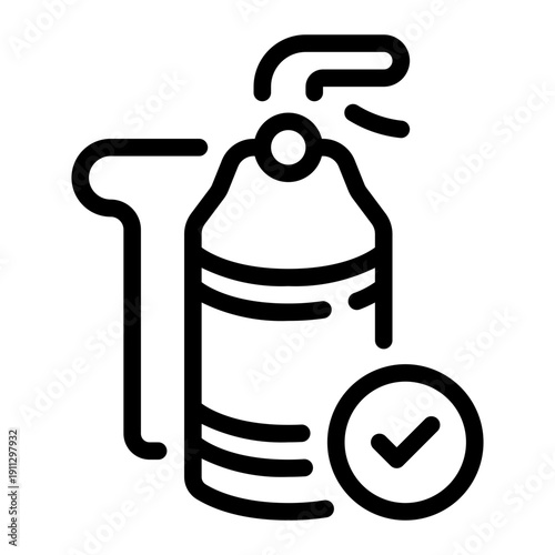fire extinguisher line icon