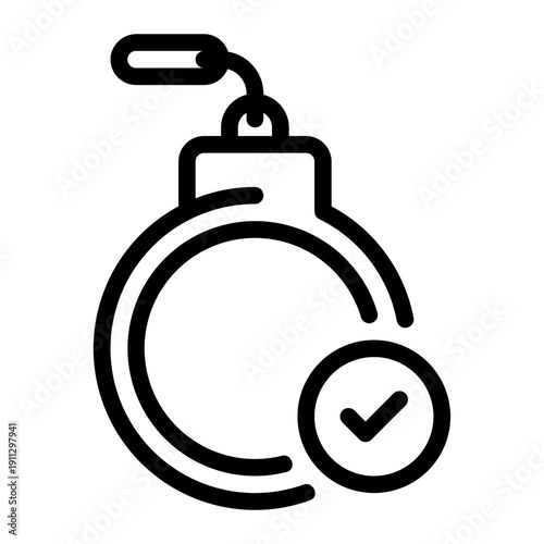 handcuffs line icon
