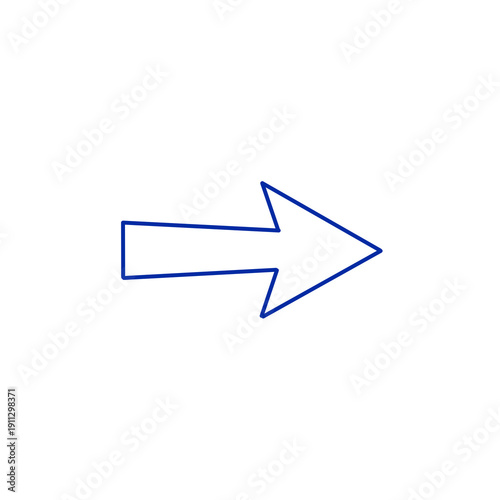 [Sign Icons – Public Guide] Right Arrow Outline Icon / 右矢印アウトラインアイコン