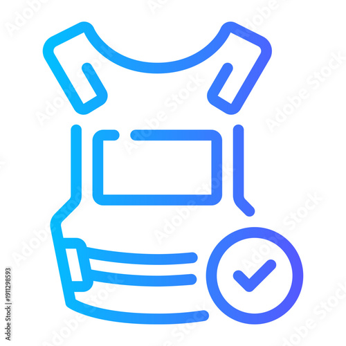 bulletproof vest gradient icon