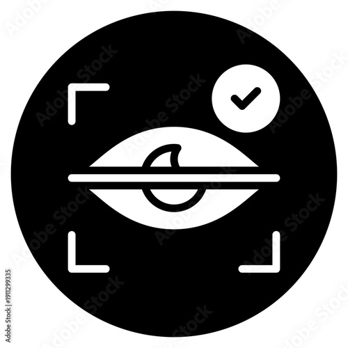 eye scanner glyph icon