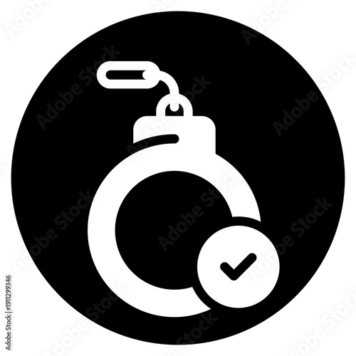 handcuffs glyph icon