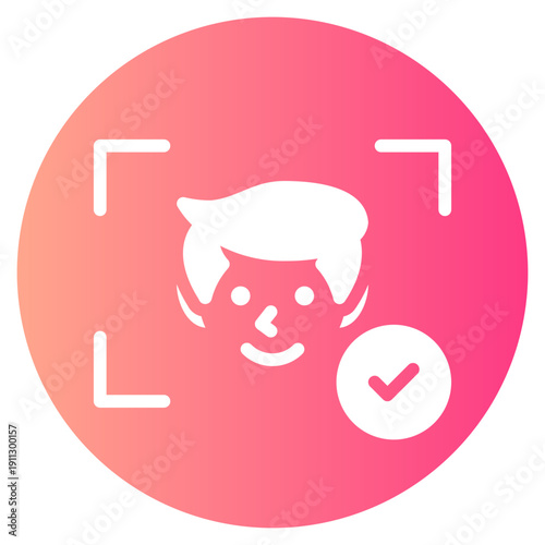 face scanner gradient icon
