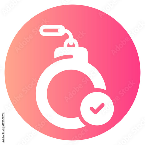 handcuffs gradient icon