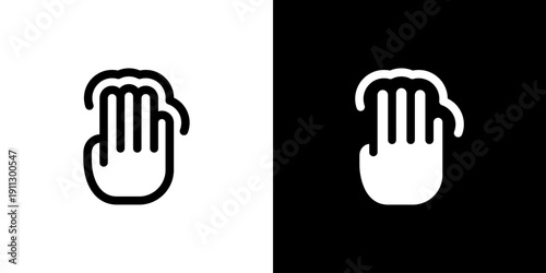 Tap icon concept with flat Black White Background. Vector illustration.