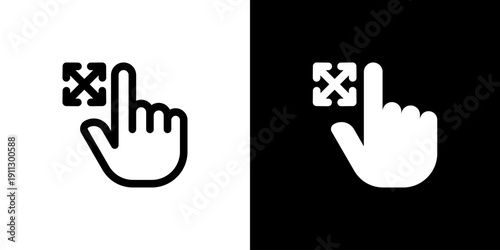 Directions icon concept with flat Black White Background. Vector illustration.
