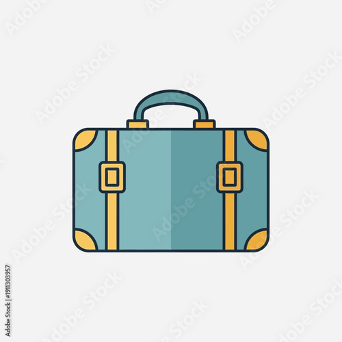 Retro suitcase illustration
