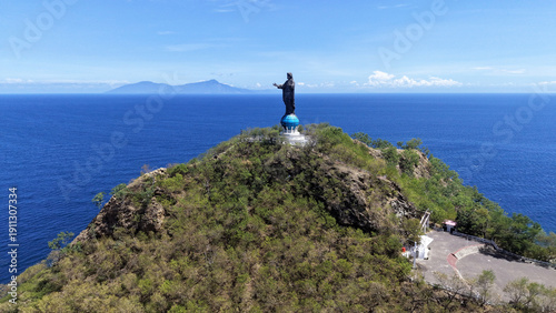  Cristo Rei statue and Atauro Island, Dili, Timor Leste