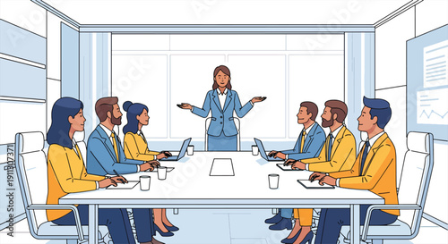 Business Collaboration and Professional Discussion – Conference, Teamwork, and Leadership Concept