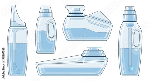 Collection of Various Nasal Spray Bottles.