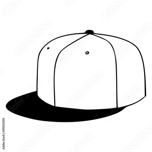 urban fashion headwear outline for apparel design