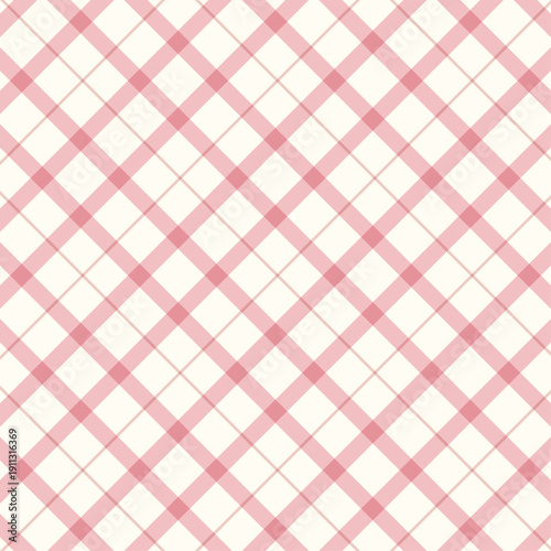 かわいらしいチェリーピンクのシンプルで使いやすいアーガイル柄背景パターン