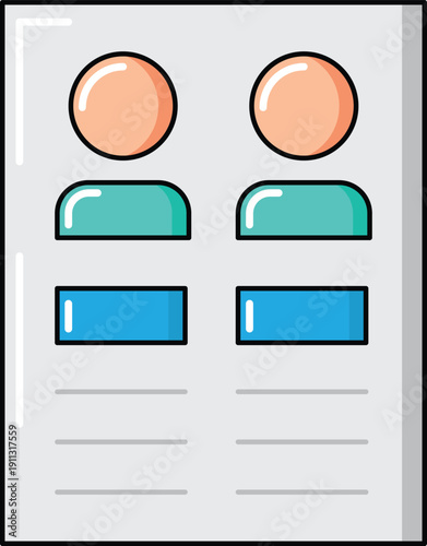 design Ballot paper illustration icon 