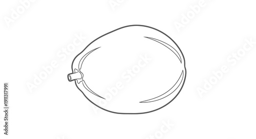 Simple line drawing of a condom on a white background, viewed from the side.