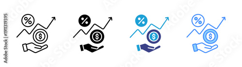 Commission icon set multiple style collection