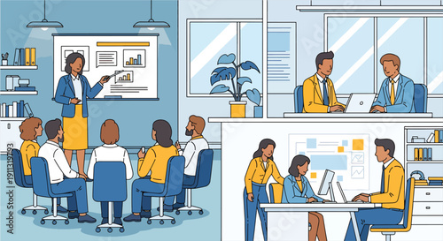 Business Collaboration and Professional Discussion – Conference, Teamwork, and Leadership Concept