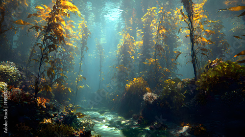 Wallpaper Mural Exploring the Rich Biodivesity and Ecological Importnce of Kelp Forest Habitat in Marine Ecosystems Torontodigital.ca
