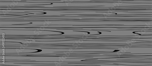 Seamless Black and White Wood Grain Texture Abstract Hand-Drawn Tree Bark Lines and Natural Wooden Surface Patterns Background for Wallpaper, Textile, Packaging, Graphic Design.