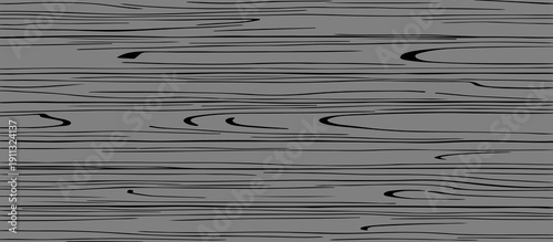 Seamless Black and White Wood Grain Texture Abstract Hand-Drawn Tree Bark Lines and Natural Wooden Surface Patterns Background for Wallpaper, Textile, Packaging, Graphic Design.