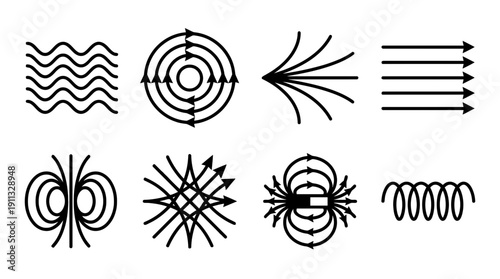 field line , black vector icon set collection , white background , SVG and PNG