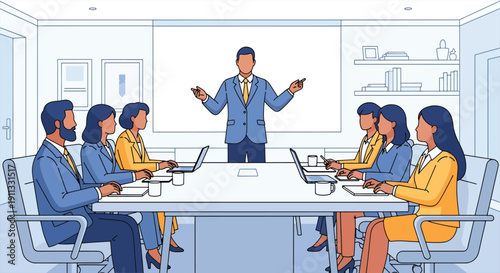 Business Collaboration and Professional Discussion – Conference, Teamwork, and Leadership Concept