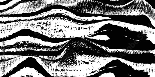 Abstract Monochrome Grunge Texture with Black Streaks and Scratches