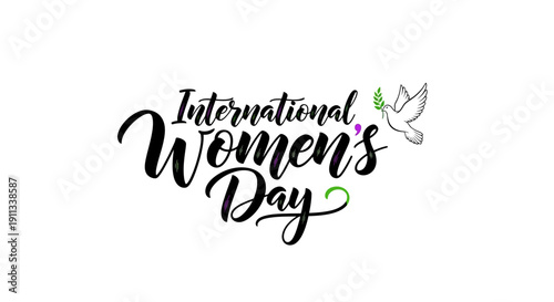 Celebrate International Women's Day with empowering message and dove symbol