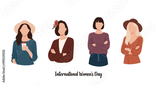 Empowered women celebrating International Women's Day with confidence and style