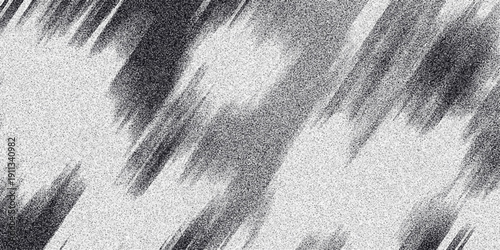 Dynamic monochrome abstract background with blurred diagonal brush strokes and a fine grain texture, evoking a sense of motion and artistic expression for creative projects