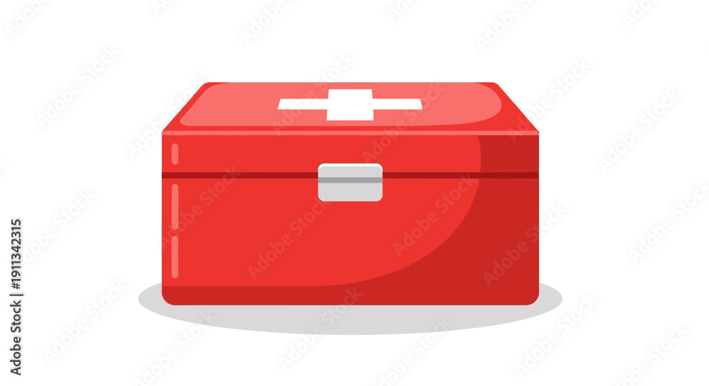 Fototapeta premium Emergency Medical First Aid Kit Box Vector