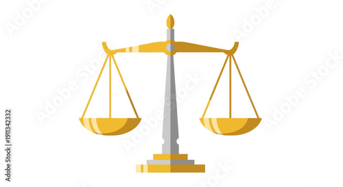 Legal Law and Justice Balanced Scales Vector