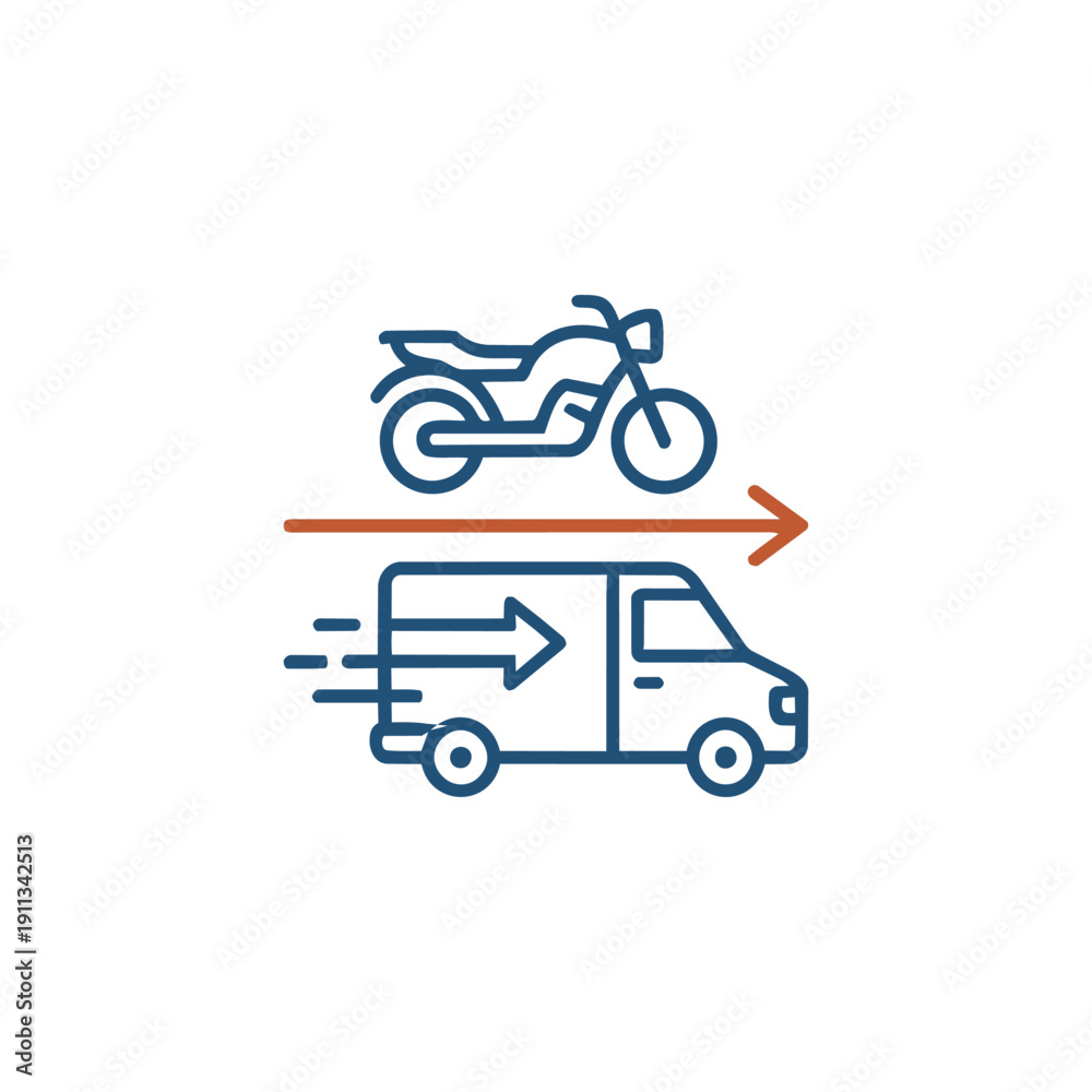 Obraz premium Fleet Delivery Vehicle Transport Logistics Service